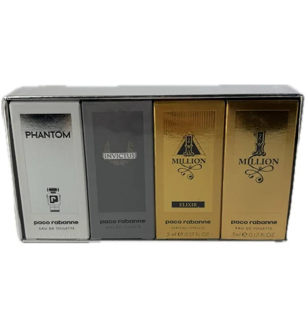 Paco Rabanne Mini (4 X 5ML) 1 Mil ELIXIR/ PHANTOM/ INVICTUS/ 1 Million