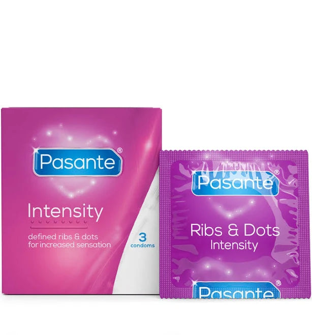 Pasante Intensity 3'S Condoms (ribs & Dots)