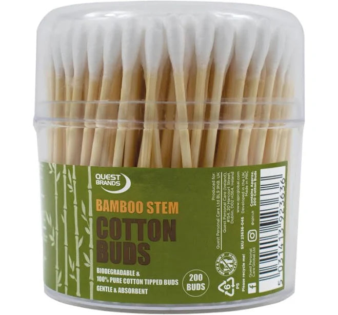 Pretty 200 Cotton Buds (bamboo Stem)