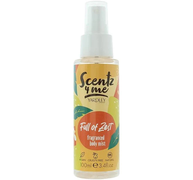 Yardley Scentz4me Full of Zest Mist 100ML